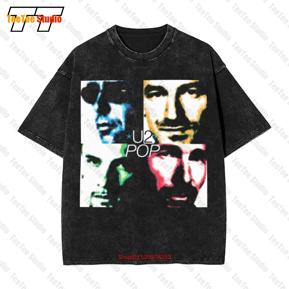 Live Rock - تي شيرت U2 Pop Bono Rock