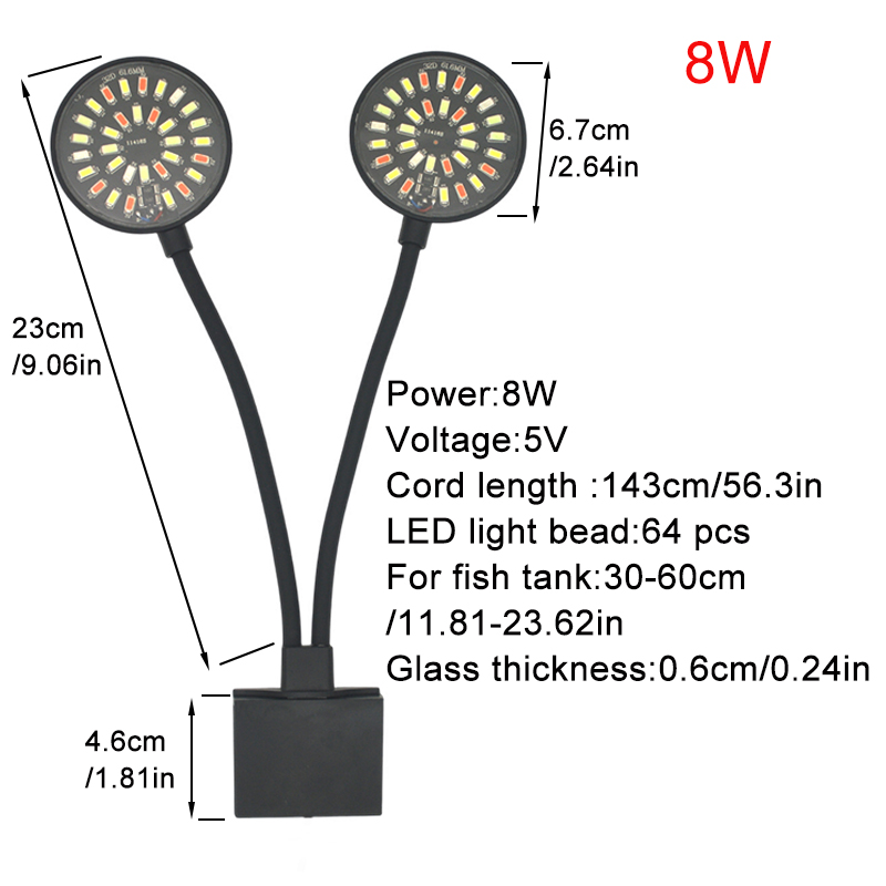 USB حوض السمك مصباح ليد خزان ا - مراجعة Aquarium Marine Lights وسعره